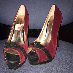 Burgundy heels